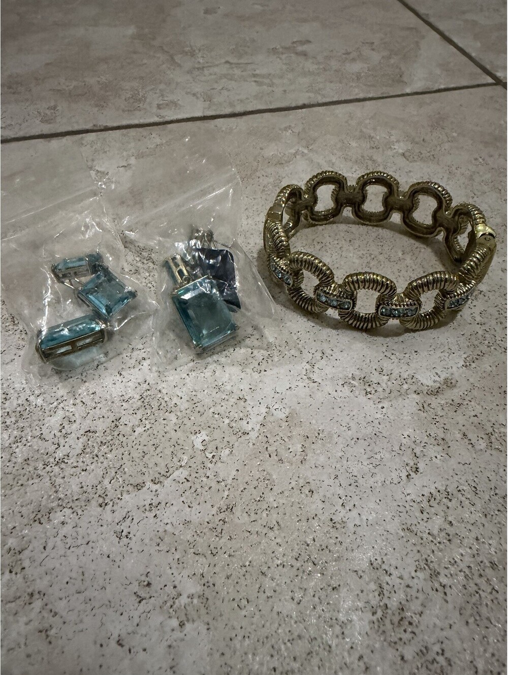 Heidi Daus Turquoise Bracelet And Earring Set